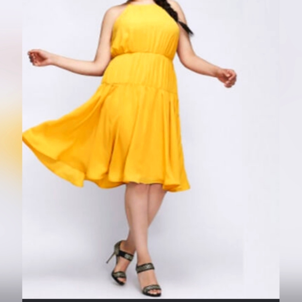 Lane Bryant 6th strap flare dress